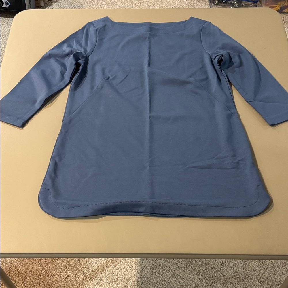 J. Jill Slate Blue Ponte Top New Never Worn No Tags Size SP